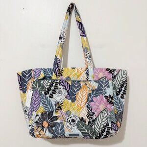 Vera Bradley Ultimate Travel Tote Shoulder Purse Bag Palm Floral Print
